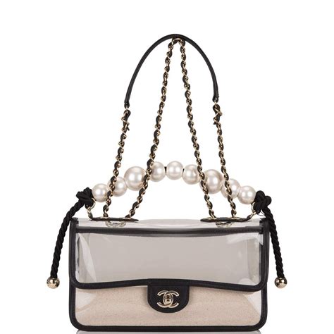 chanel bolsa transparente alca perolas|bolsas Chanel 2023.